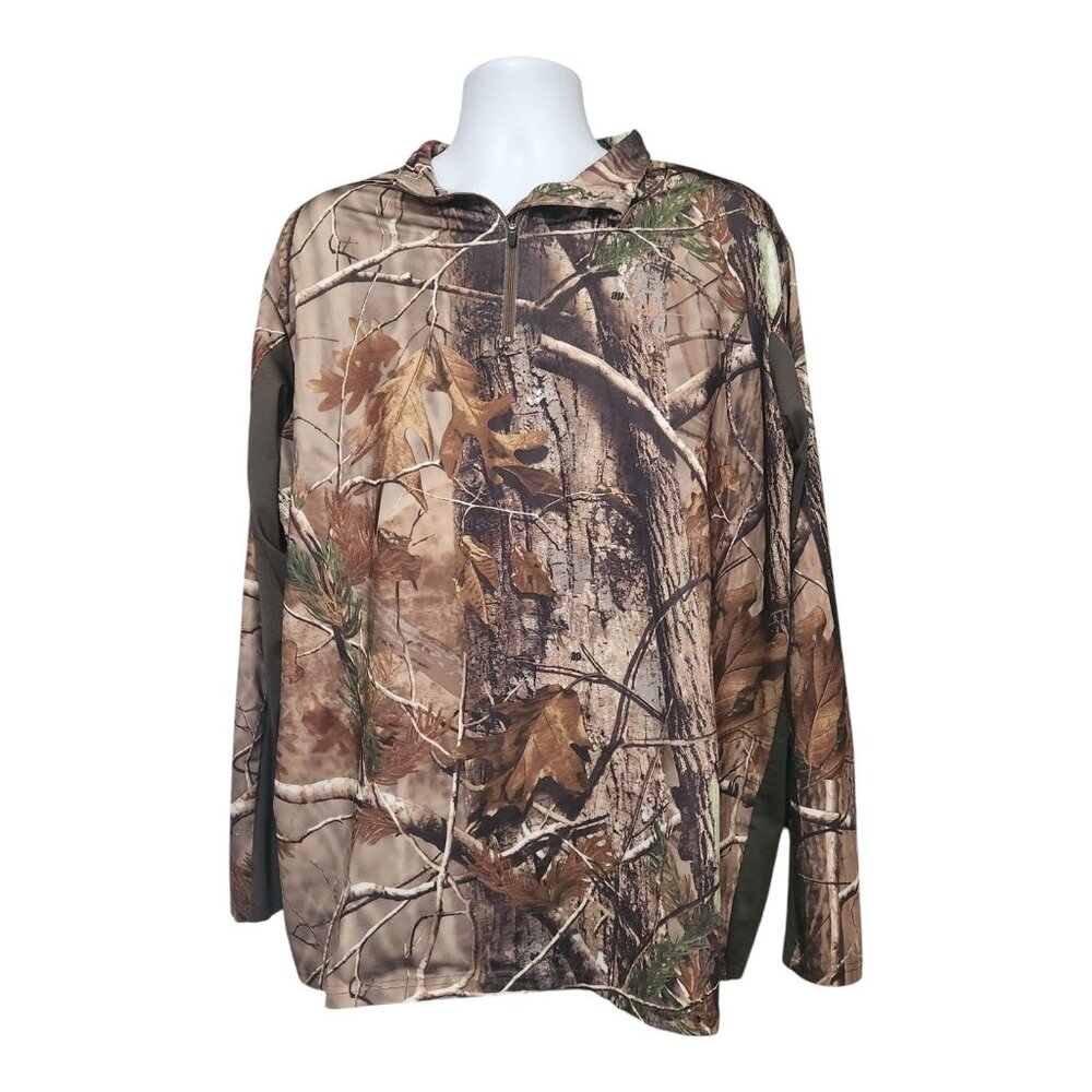 Habit RealTree Men's‎ XL Camouflage Long Sleeve Quarter Zip Pullover